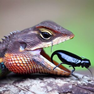 what eats blister beetles - lizard