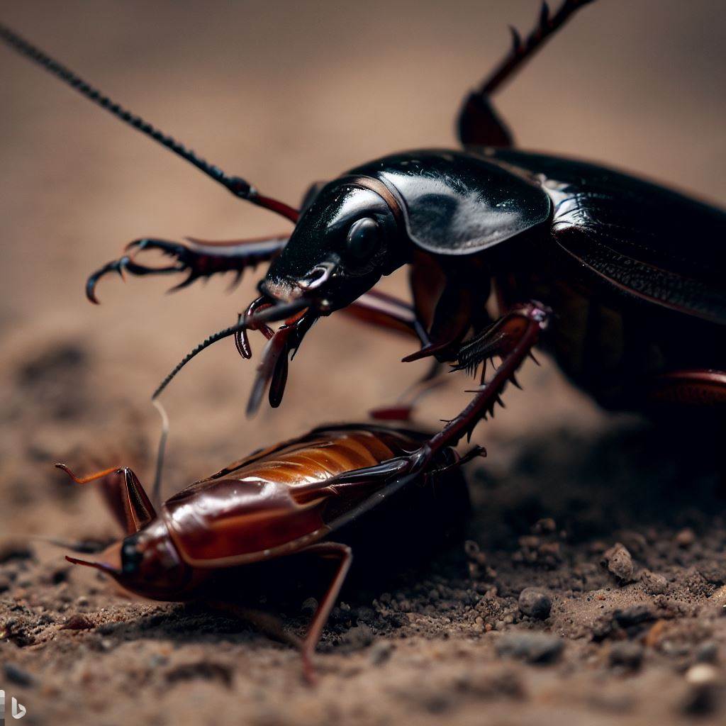 ground beetle vs cockroach